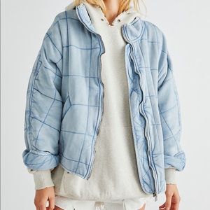 NWT Free People Dolman Quilted Jacket Wavy Waters S